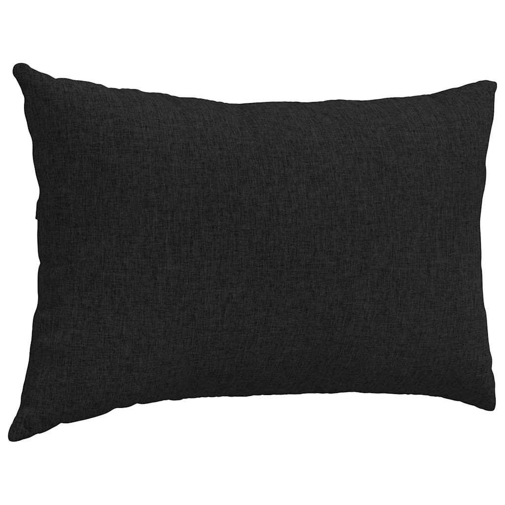 Cuscini da Divano 2 pcs Nero 60 x 40 cm Tessuto | homemem39