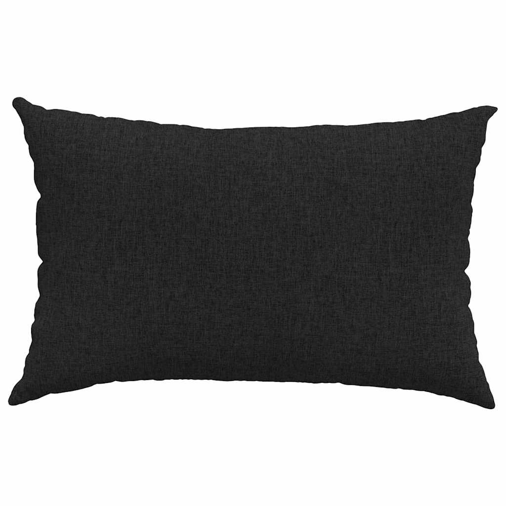 Cuscini da Divano 2 pcs Nero 60 x 40 cm Tessuto | homemem39