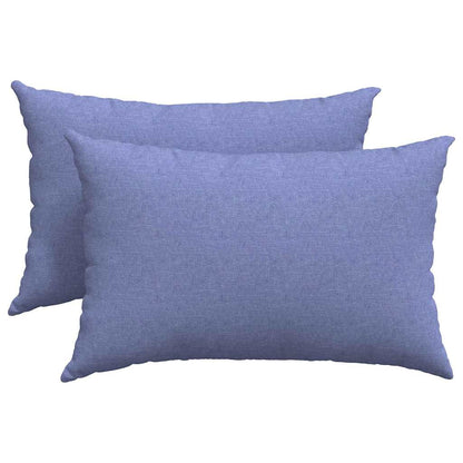 Cuscini da Divano 2 pcs Blu jeans 60 x 40 cm Tessuto | homemem39