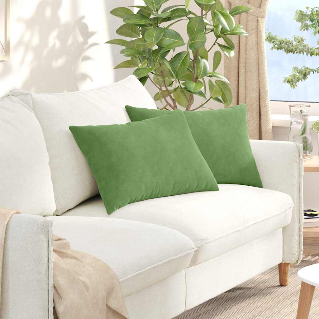Cuscini da Divano 2 pcs Verde chiaro 60 x 40 cm | homemem39