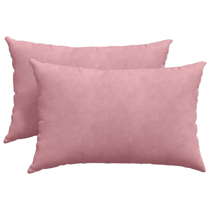 Cuscini da Divano 2 pcs Rosa 60 x 40 cm Tessuto in Cords | homemem39