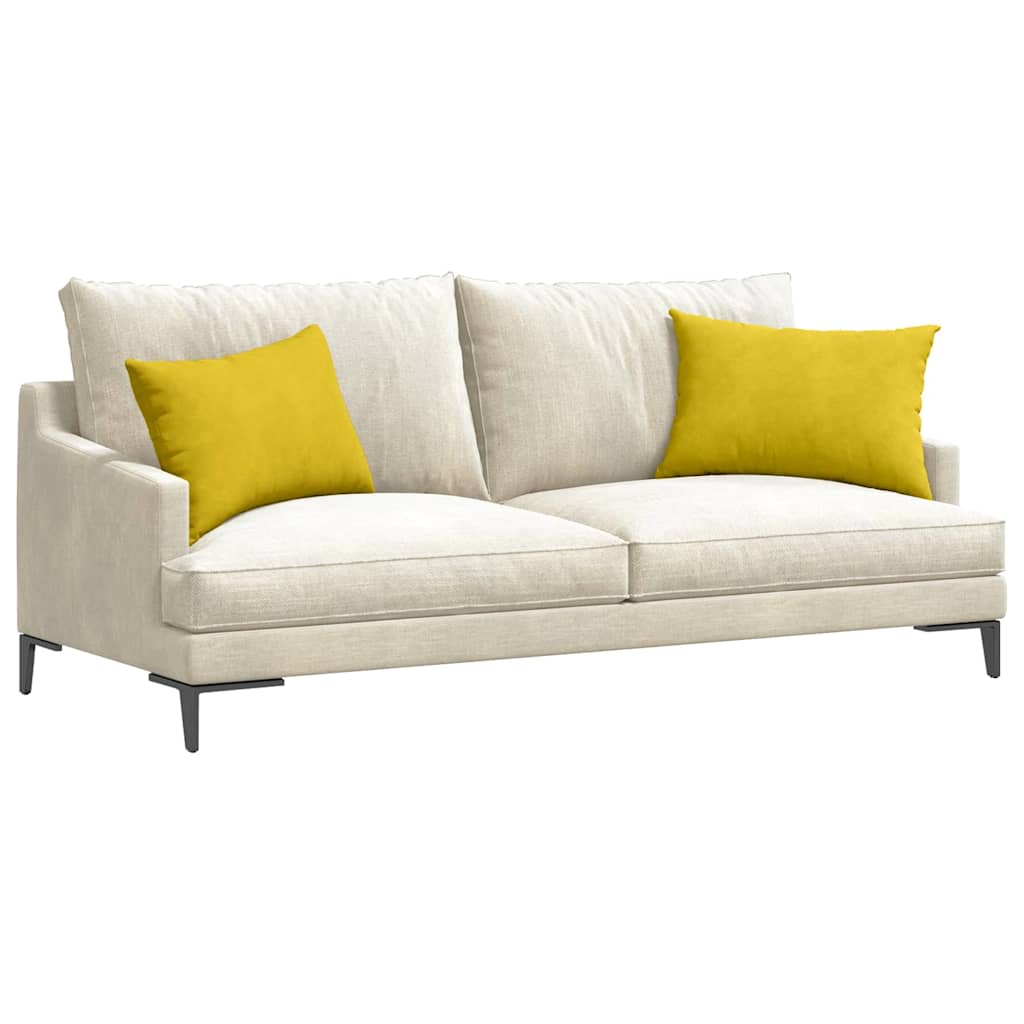 Cuscini da Divano 2 pcs Giallo 60 x 40 cm Tessuto in Cords | homemem39