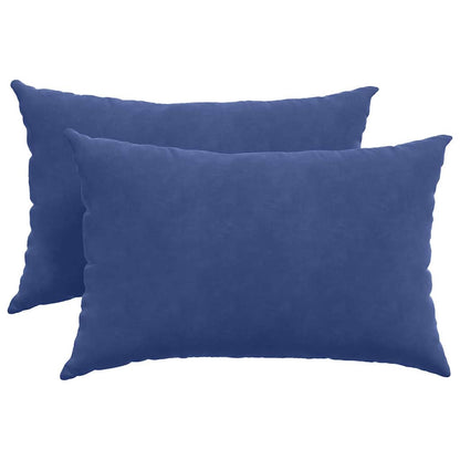 Cuscini da Divano 2 pcs Blu Polizia 60 x 40 cm Tessuto in Cords | homemem39