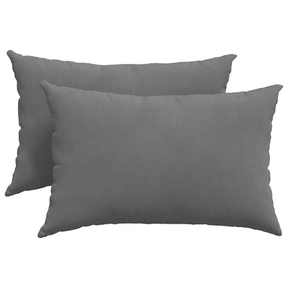 Cuscini da Divano 2 pcs Grigio scuro 60 x 40 cm Tessuto | homemem39