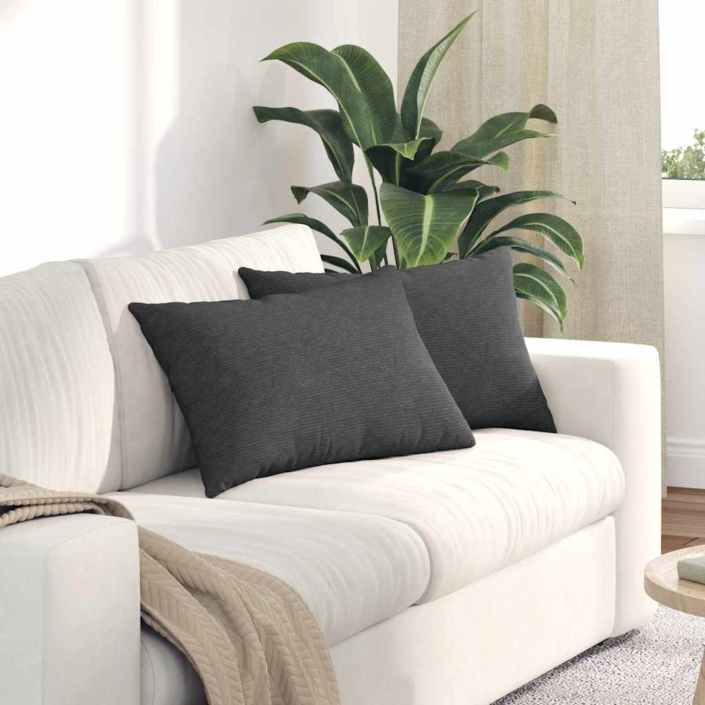 Cuscini da Divano 2 pcs Grigio scuro 60 x 40 cm