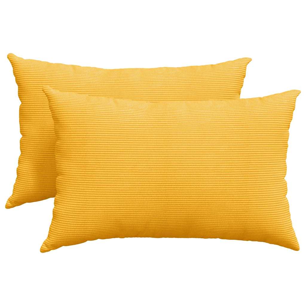 Cuscini da Divano 2 pcs Giallo Chiaro 60 x 40 cm | homemem39
