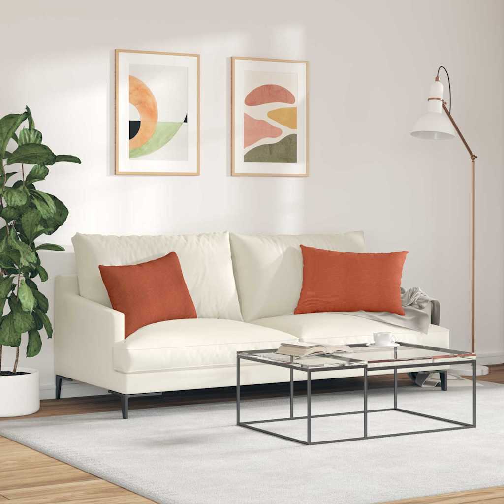 Cuscini da Divano 2 pcs Rosso Arancio 60 x 40 cm | homemem39