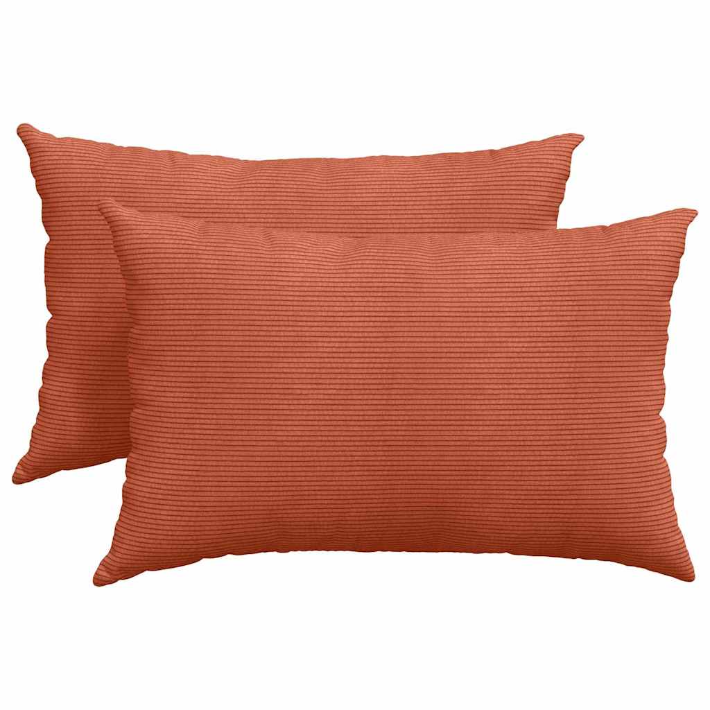 Cuscini da Divano 2 pcs Rosso Arancio 60 x 40 cm | homemem39