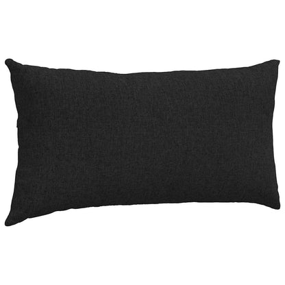 Cuscini da Divano 2 pcs Nero 80 x 40 cm Tessuto | homemem39