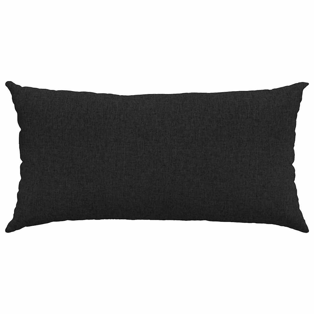Cuscini da Divano 2 pcs Nero 80 x 40 cm Tessuto | homemem39