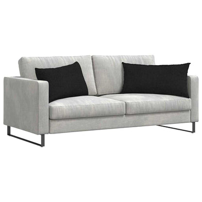 Cuscini da Divano 2 pcs Nero 80 x 40 cm Tessuto | homemem39