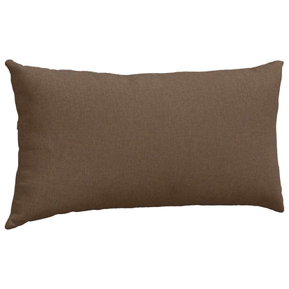 Cuscini da Divano 2 pcs Marrone 80 x 40 cm Tessuto