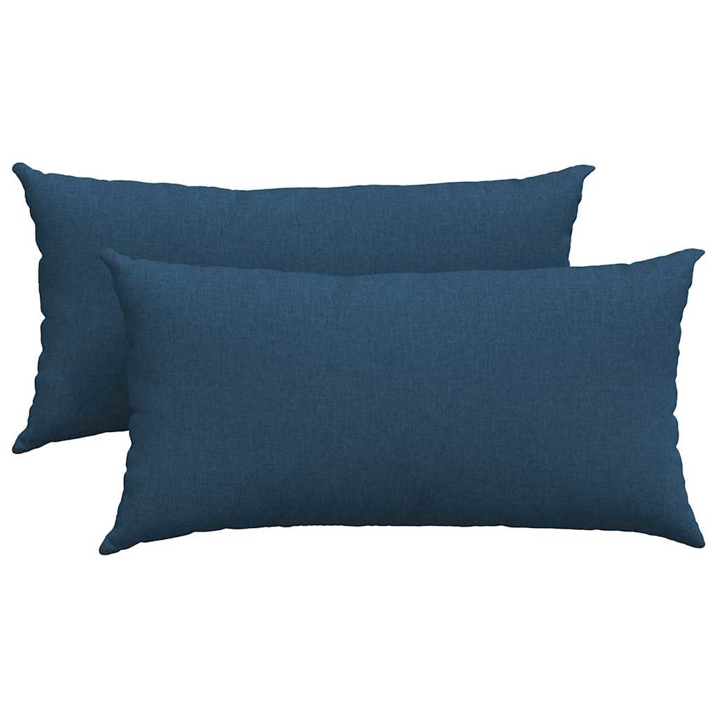 Cuscini da Divano 2 pcs Blu 80 x 40 cm Tessuto | homemem39