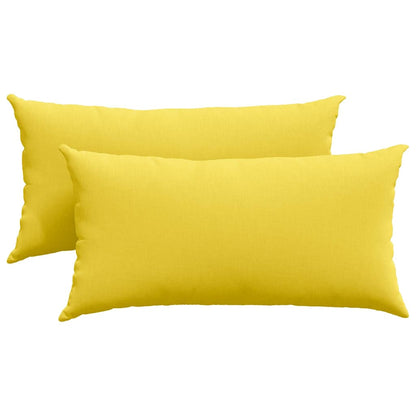 Cuscini da Divano 2 pcs Giallo Chiaro 80 x 40 cm Tessuto | homemem39