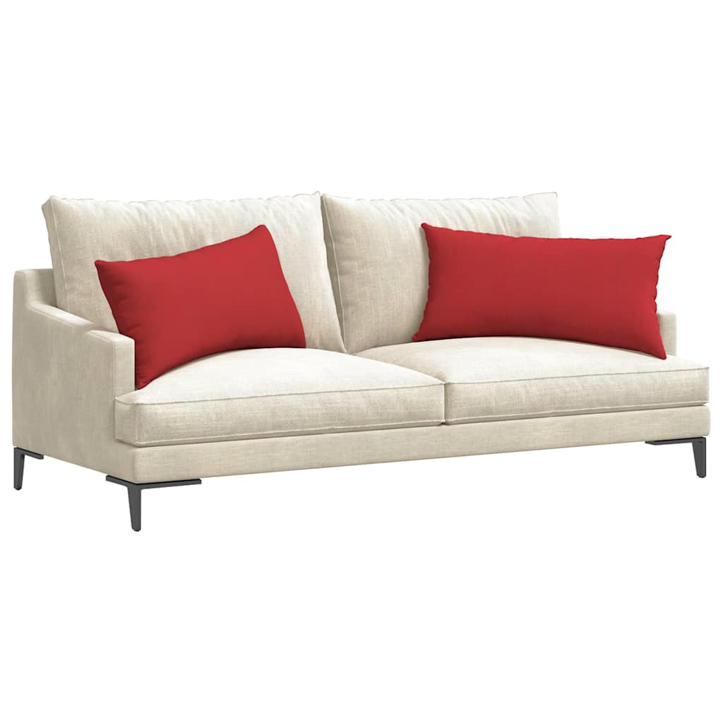 Cuscini da Divano 2 pcs Rosso 80 x 40 cm Tessuto | homemem39