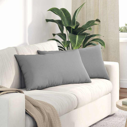Cuscini da Divano 2 pcs Grigio Nuvola 80 x 40 cm Tessuto | homemem39
