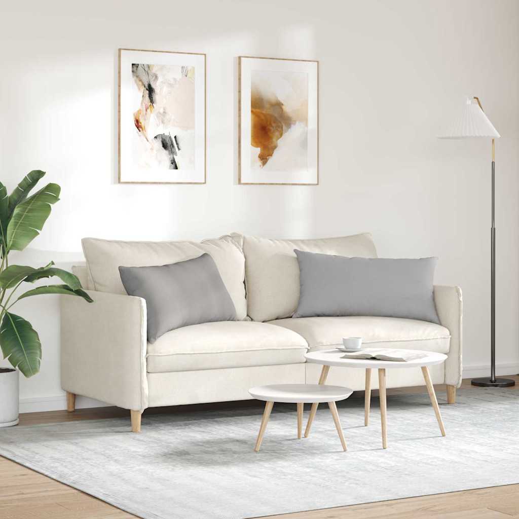 Cuscini da Divano 2 pcs Grigio Nuvola 80 x 40 cm Tessuto | homemem39