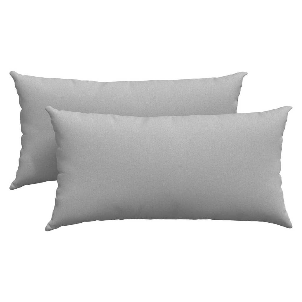 Cuscini da Divano 2 pcs Grigio Nuvola 80 x 40 cm Tessuto | homemem39