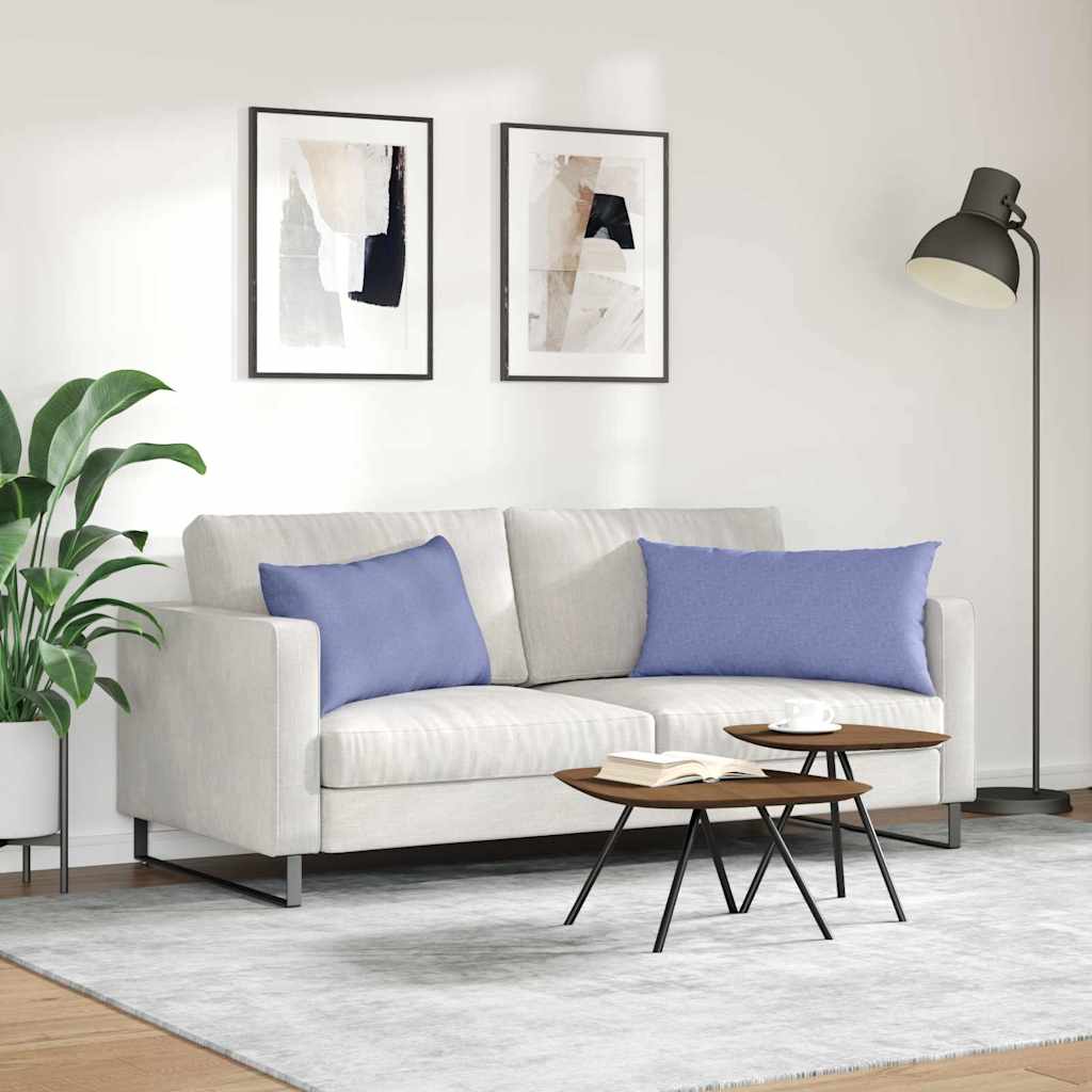 Cuscini da Divano 2 pcs Blu jeans 80 x 40 cm Tessuto | homemem39