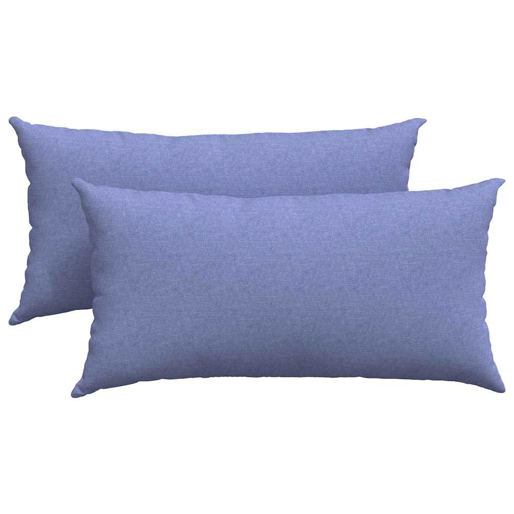 Cuscini da Divano 2 pcs Blu jeans 80 x 40 cm Tessuto | homemem39