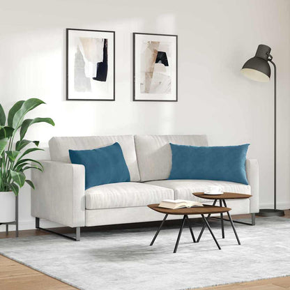 Cuscini da Divano 2 pcs Blu 80 x 40 cm Tessuto in Cords | homemem39