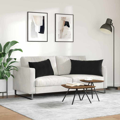 Cuscini da Divano 2 pcs Nero 80 x 40 cm Tessuto in Cords | homemem39
