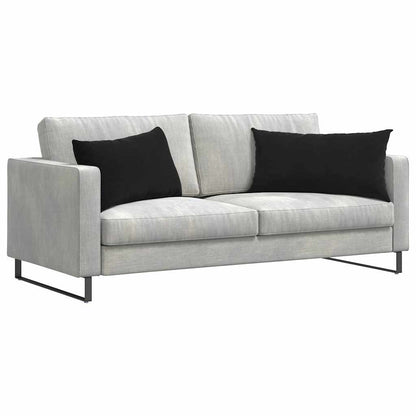 Cuscini da Divano 2 pcs Nero 80 x 40 cm Tessuto in Cords
