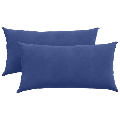 Cuscini da Divano 2 pcs Blu Polizia 80 x 40 cm Tessuto in Cords | homemem39