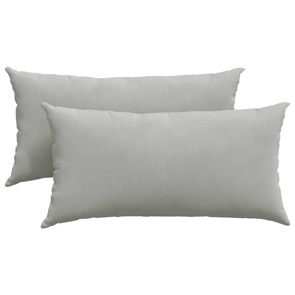 Cuscini da Divano 2 pcs Grigio chiaro 80 x 40 cm Tessuto | homemem39