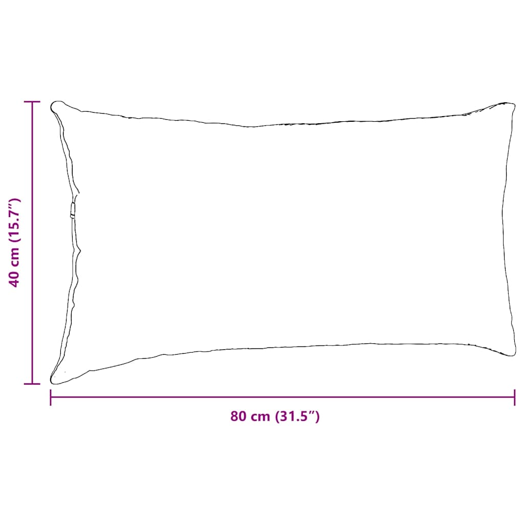 Cuscini da Divano 2 pcs Grigio chiaro 80 x 40 cm Tessuto | homemem39