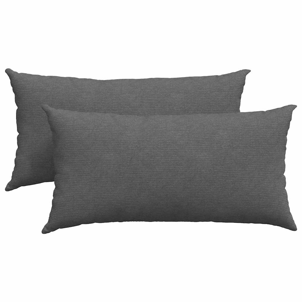 Cuscini da Divano 2 pcs Grigio scuro 80 x 40 cm