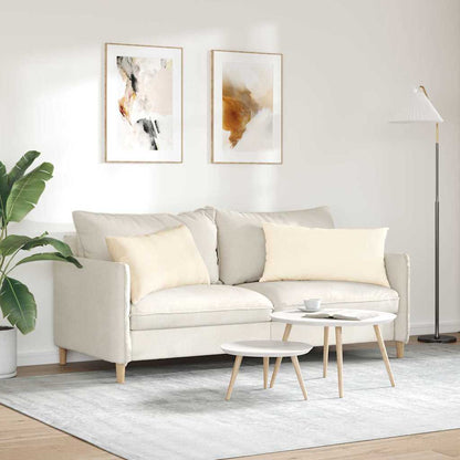 Cuscini da Divano 2 pcs Crema 80 x 40 cm Tessuto in Cords | homemem39