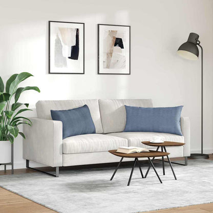 Cuscini da Divano 2 pcs Blu 80 x 40 cm Tessuto in Cords | homemem39