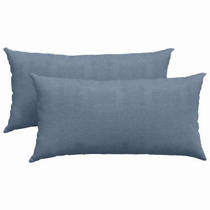 Cuscini da Divano 2 pcs Blu 80 x 40 cm Tessuto in Cords | homemem39