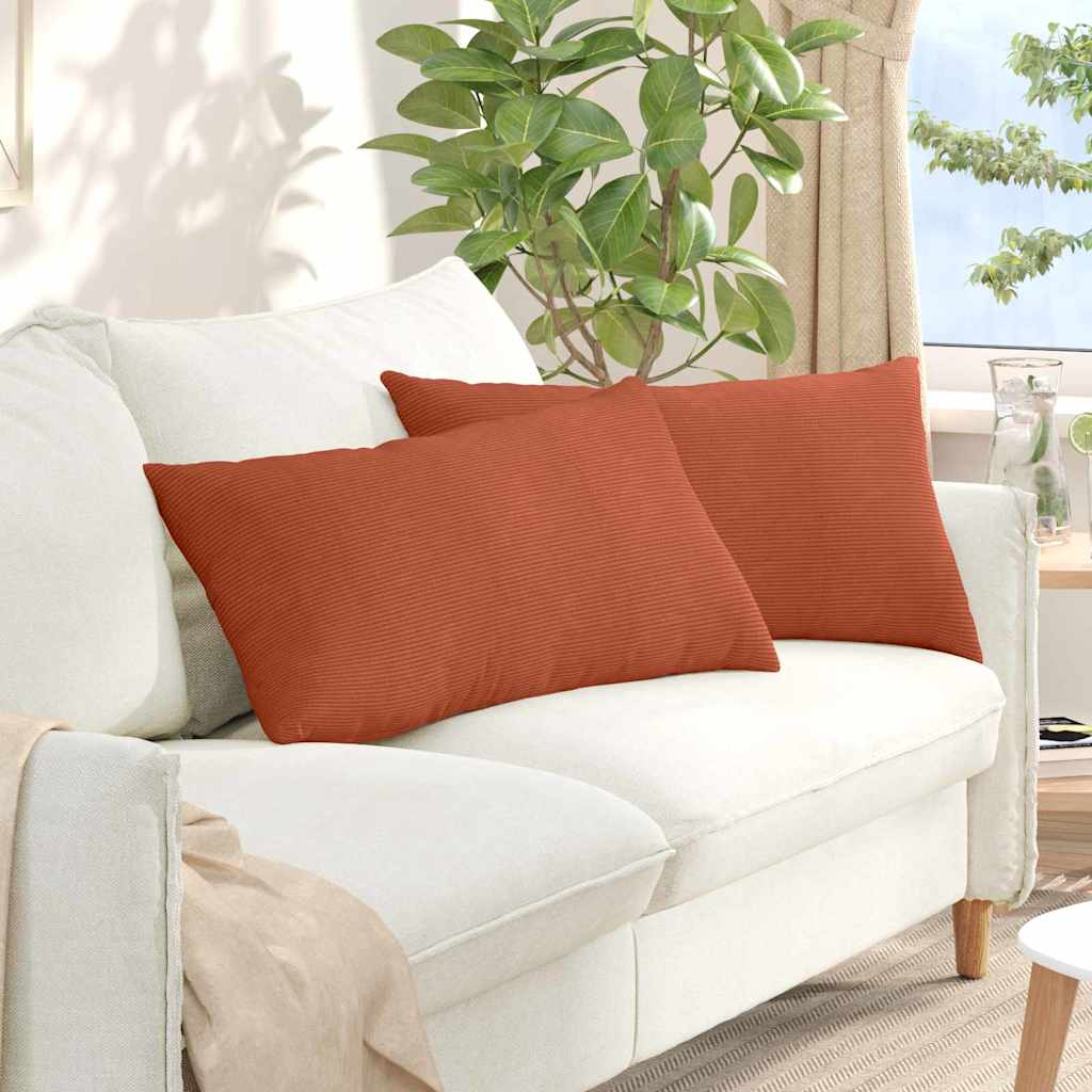 Cuscini da Divano 2 pcs Rosso Arancio 80 x 40 cm | homemem39
