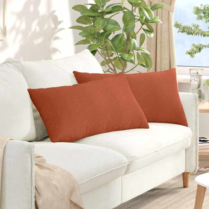 Cuscini da Divano 2 pcs Rosso Arancio 80 x 40 cm | homemem39