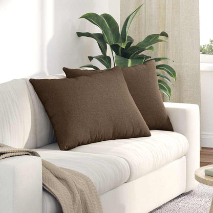 Cuscini da Divano 2 pcs Marrone 70 x 50 cm Tessuto | homemem39