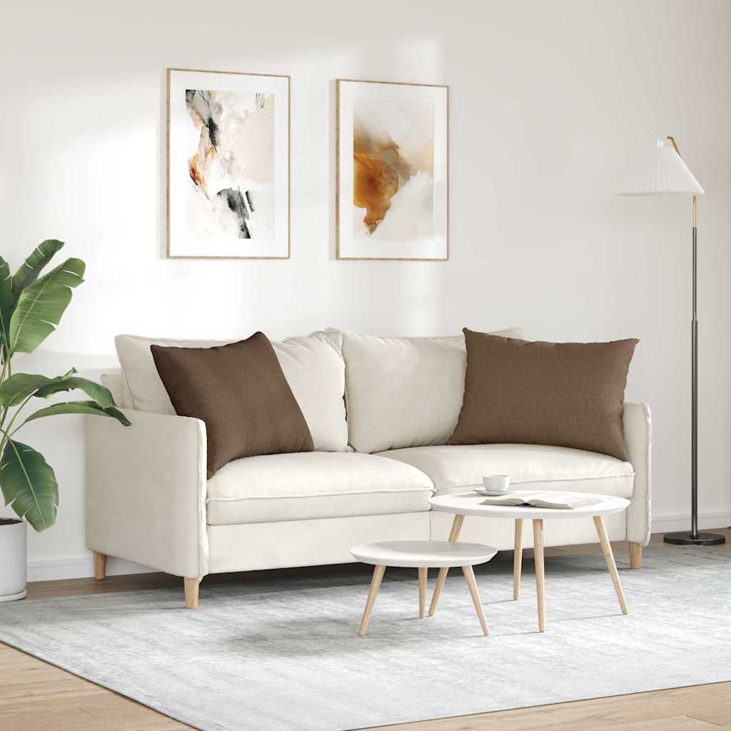 Cuscini da Divano 2 pcs Marrone 70 x 50 cm Tessuto | homemem39