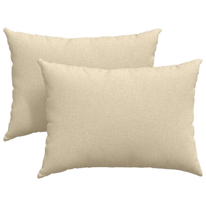 Cuscini da Divano 2 pcs Crema 70 x 50 cm Tessuto