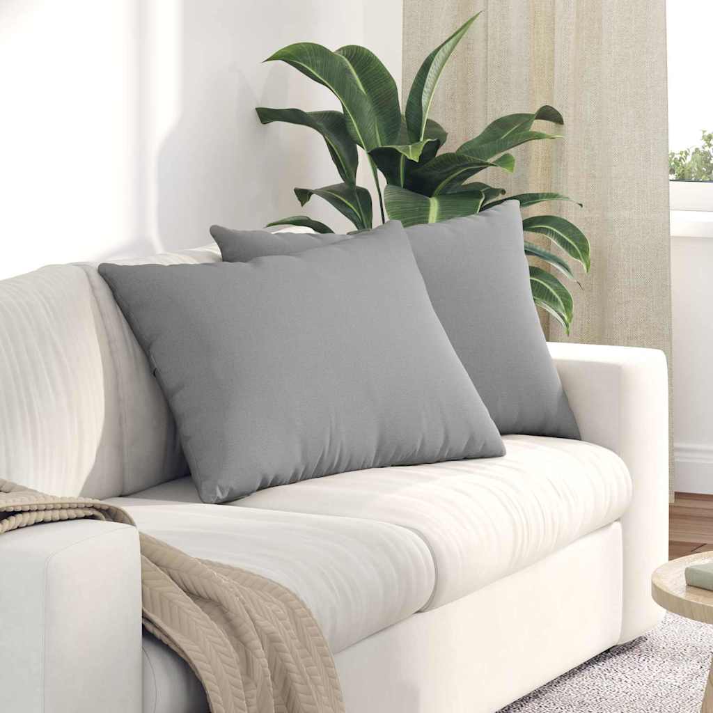Cuscini da Divano 2 pcs Grigio Nuvola 70 x 50 cm Tessuto | homemem39