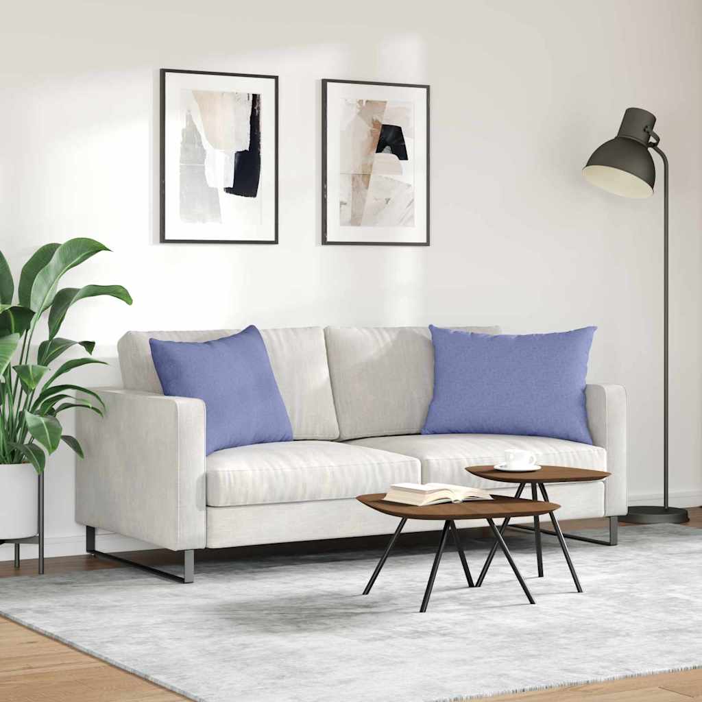 Cuscini da Divano 2 pcs Blu jeans 70 x 50 cm Tessuto | homemem39