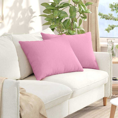 Cuscini da Divano 2 pcs Rosa 70 x 50 cm Tessuto | homemem39