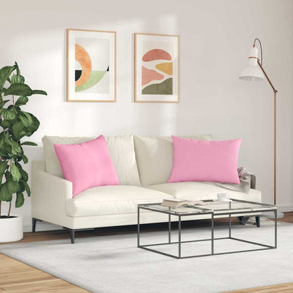 Cuscini da Divano 2 pcs Rosa 70 x 50 cm Tessuto | homemem39