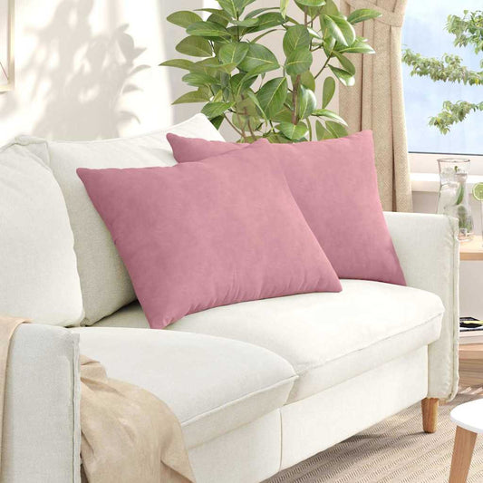 Cuscini da Divano 2 pcs Rosa 70 x 50 cm Tessuto in Cords | homemem39