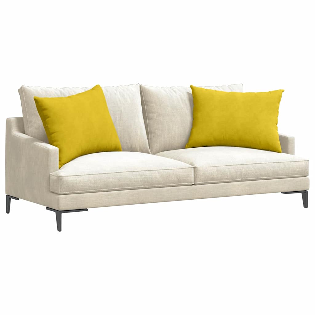Cuscini da Divano 2 pcs Giallo 70 x 50 cm Tessuto in Cords | homemem39