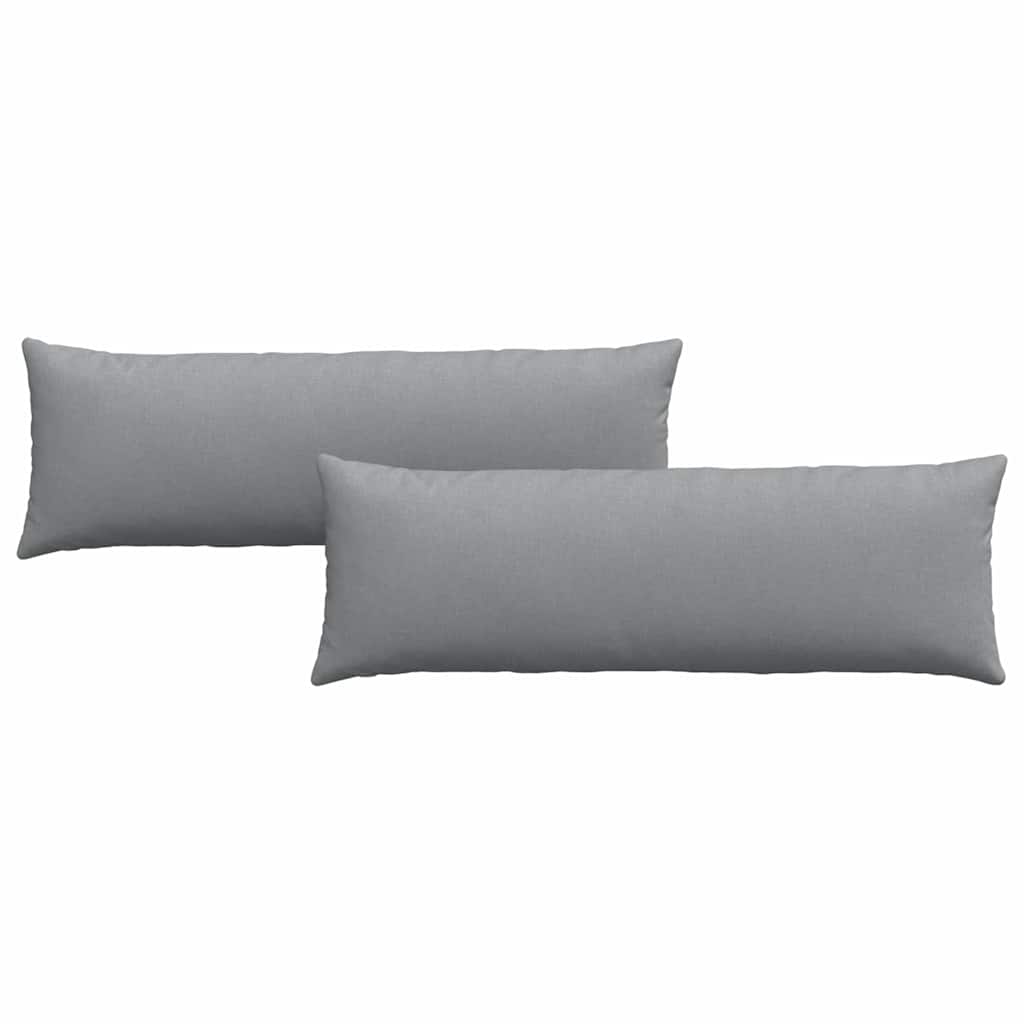 Cuscini da Divano 2 pcs Grigio chiaro 120 x 40 cm Tessuto | homemem39