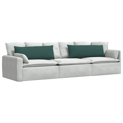 Cuscini da Divano 2 pcs Verde Scuro 120 x 40 cm Tessuto