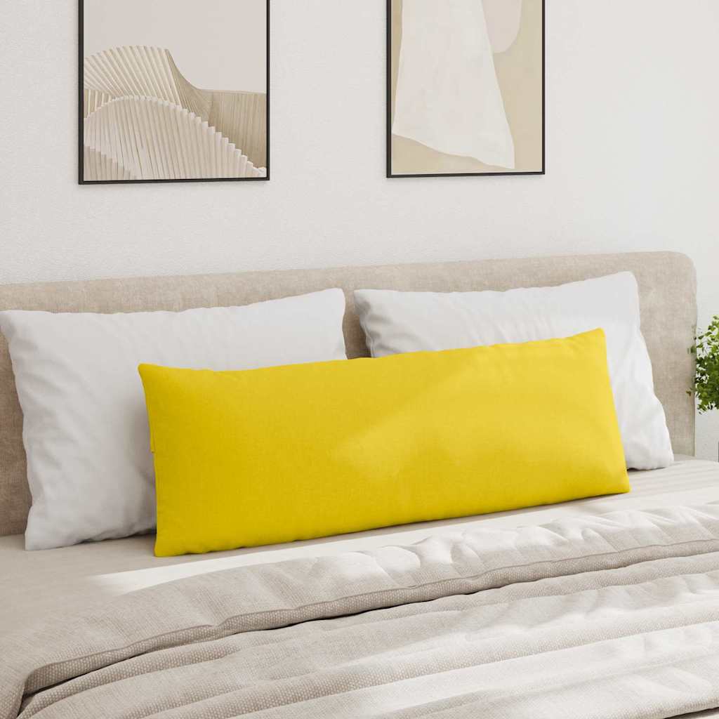Cuscini da Divano 2 pcs Giallo Chiaro 120 x 40 cm Tessuto | homemem39