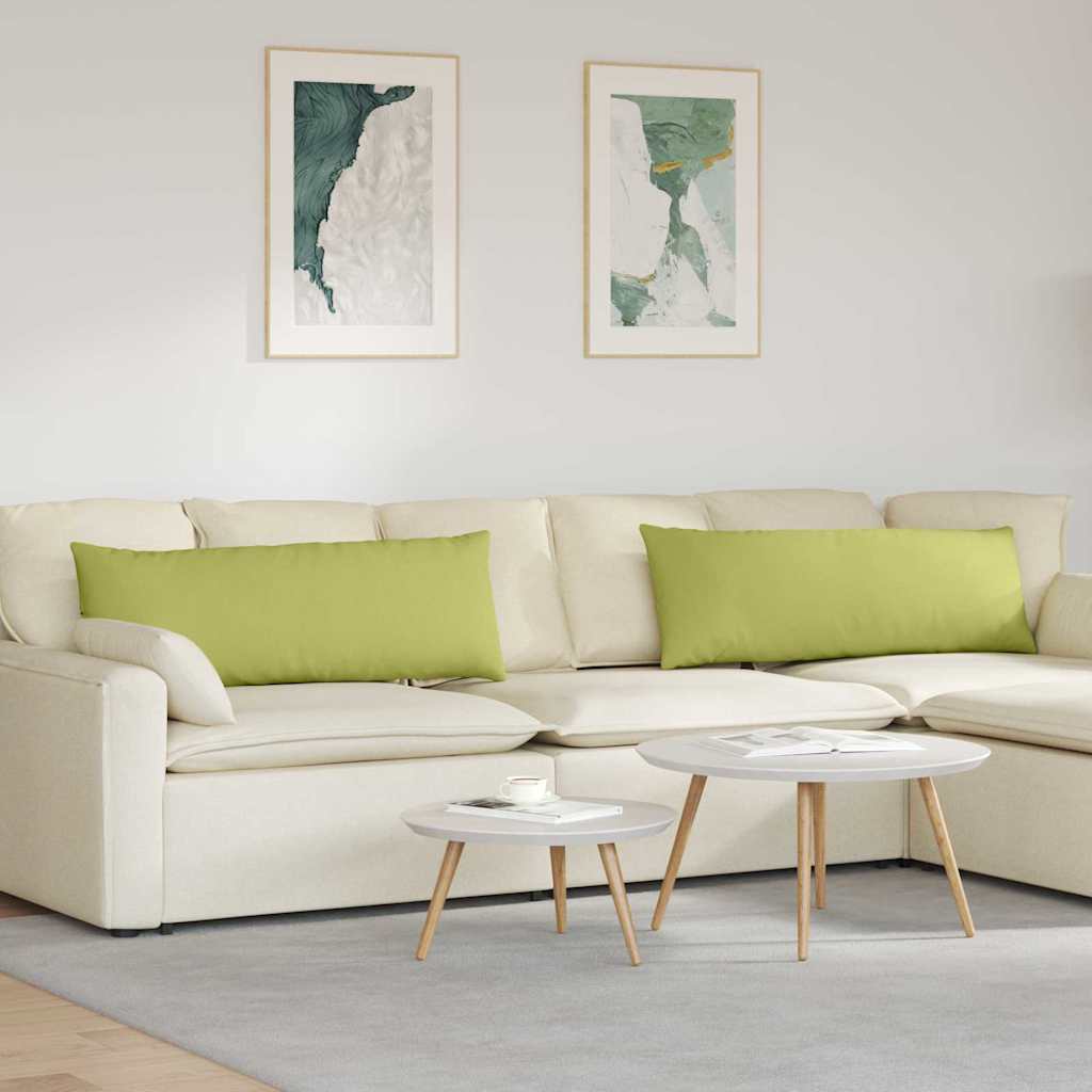 Cuscini da Divano 2 pcs Verde chiaro 120 x 40 cm Tessuto | homemem39