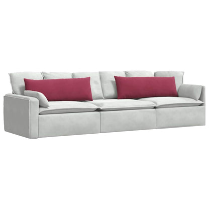 Cuscini da Divano 2 pcs Rosso Vino 120 x 40 cm Tessuto in Cords | homemem39